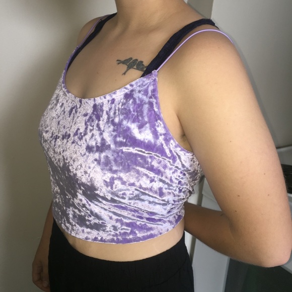 H&M Strapped velour/velvet tube top - Picture 3 of 5